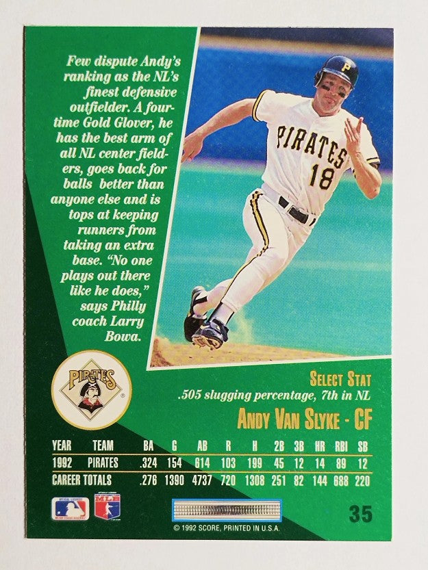 1993 Select #35 Andy Van Slyke