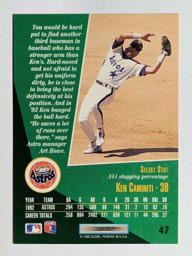 1993 Select #47 Ken Caminiti