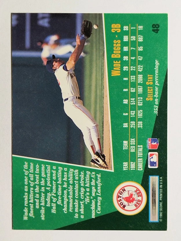 1993 Select #48 Wade Boggs