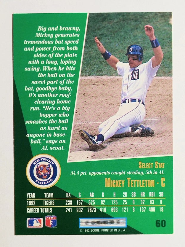1993 Select #60 Mickey Tettleton