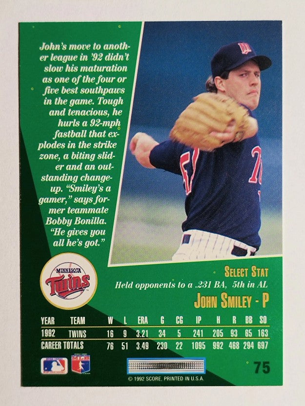 1993 Select #75 John Smiley