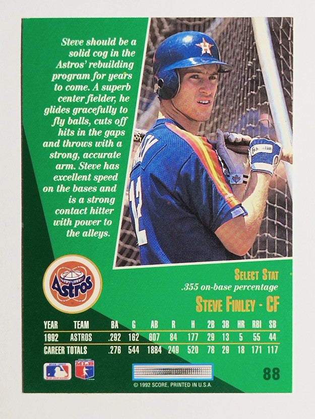 1993 Select #88 Steve Finley