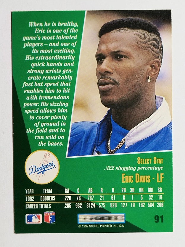 1993 Select #91 Eric Davis