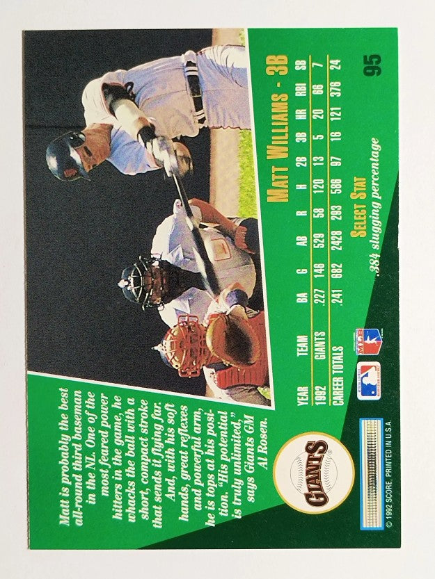 1993 Select #95 Matt Williams
