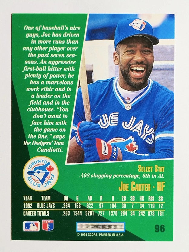 1993 Select #96 Joe Carter