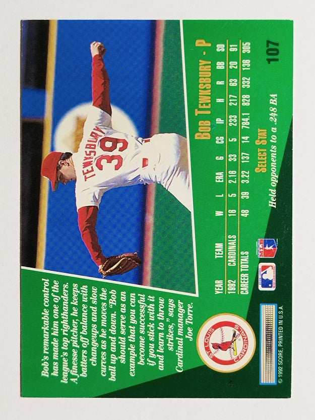 1993 Select #107 Bob Tewksbury