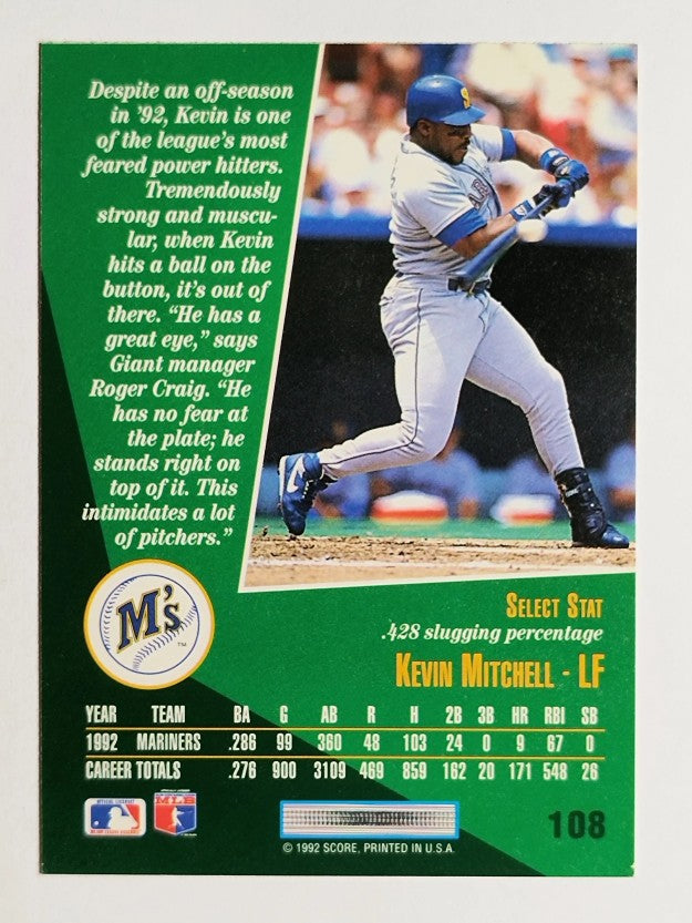 1993 Select #108 Kevin Mitchell