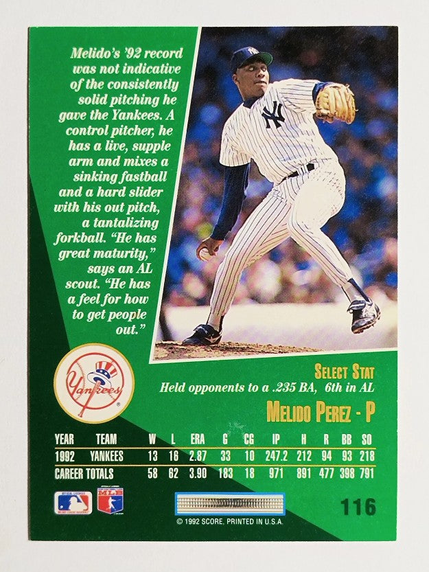 1993 Select #116 Melido Perez