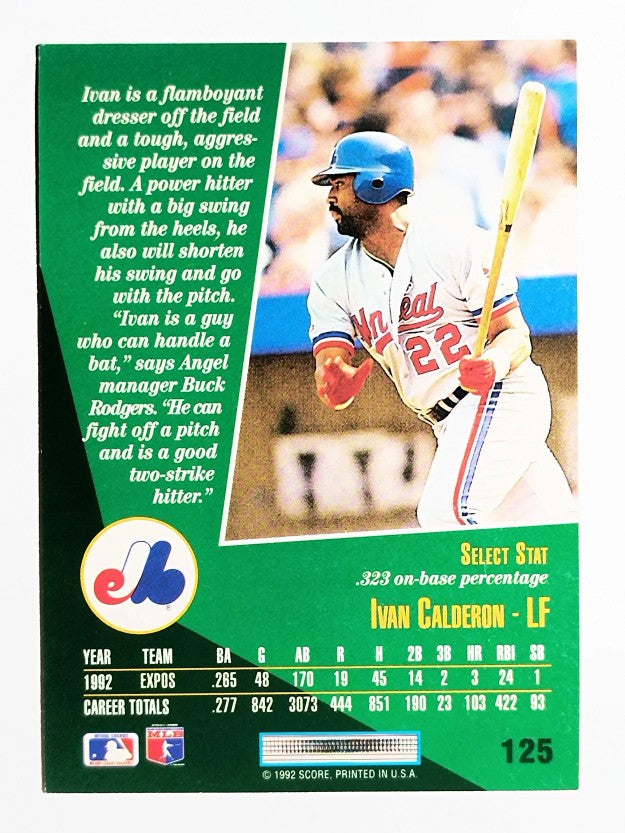 1993 Select #125 Ivan Calderon