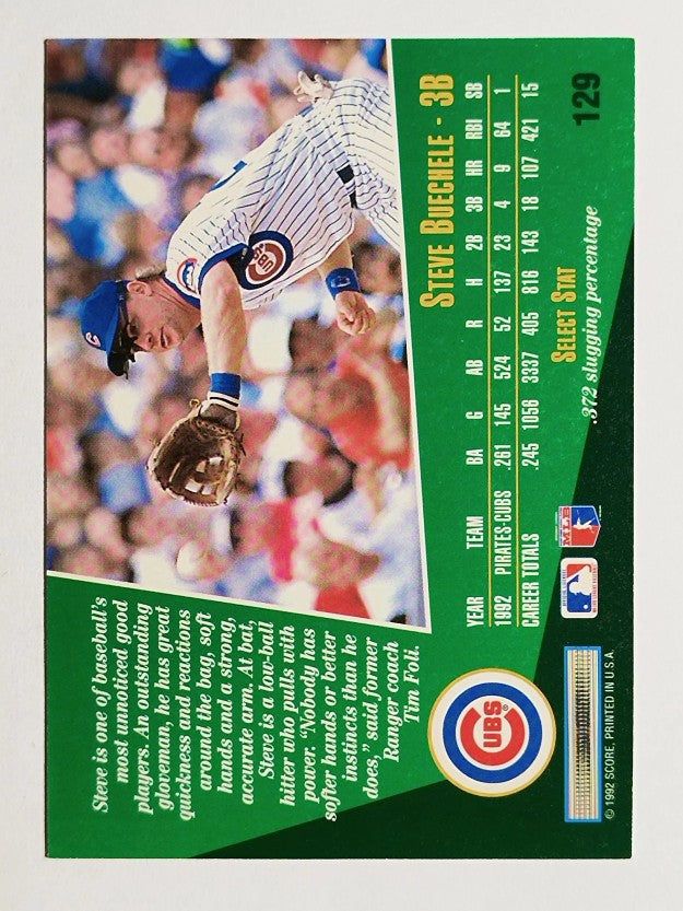 1993 Select #129 Steve Buechele