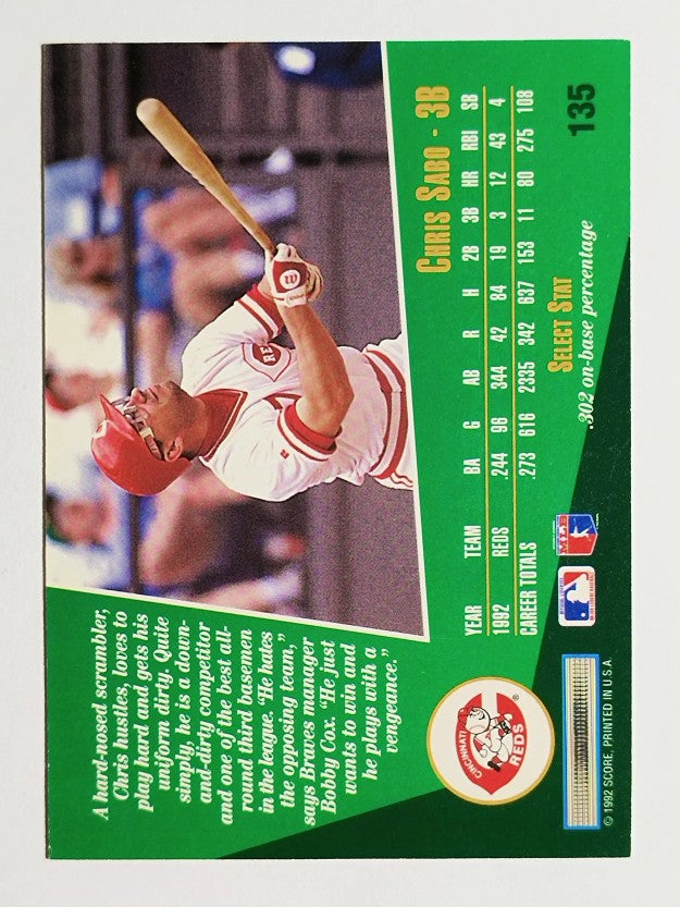 1993 Select #135 Chris Sabo