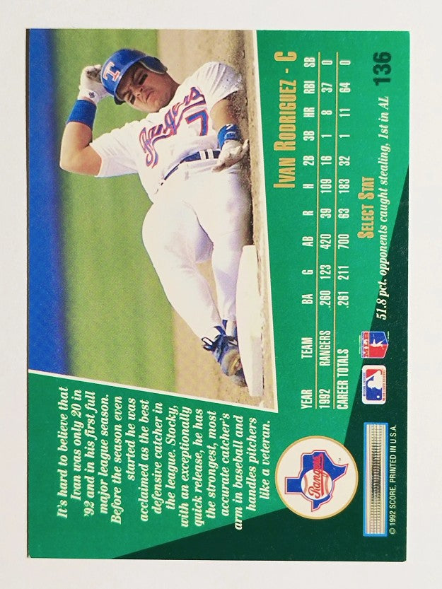1993 Select #136 Ivan Rodriguez