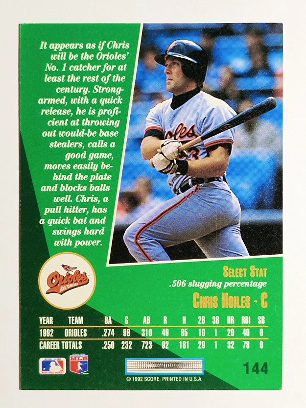 1993 Select #144 Chris Hoiles