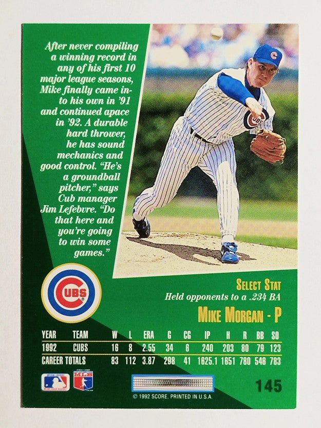 1993 Select #145 Mike Morgan