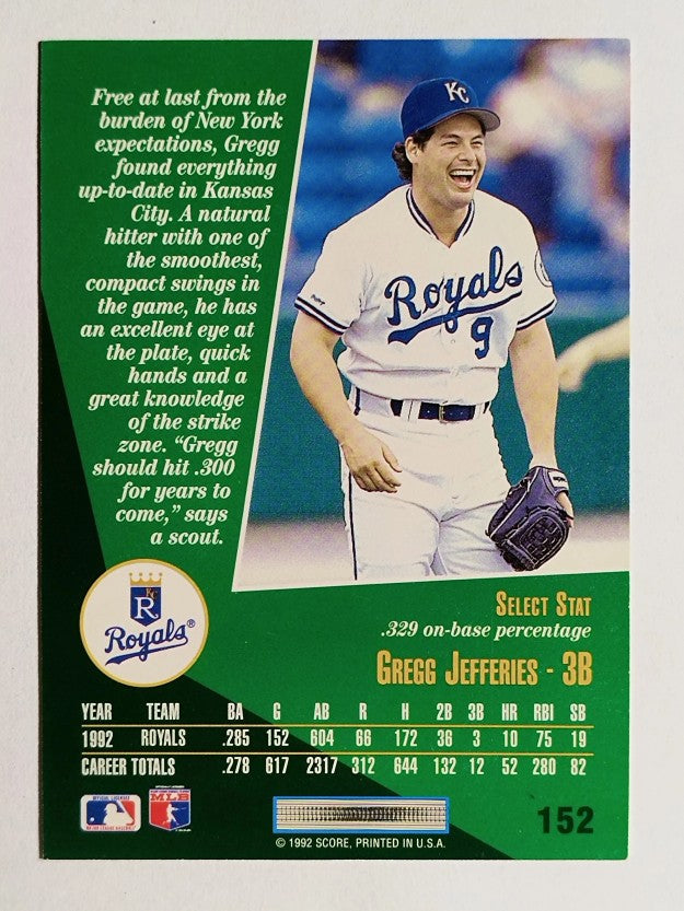 1993 Select #152 Gregg Jefferies