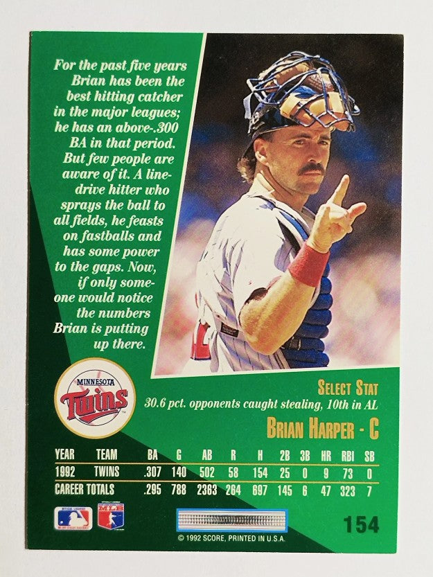 1993 Select #154 Brian Harper