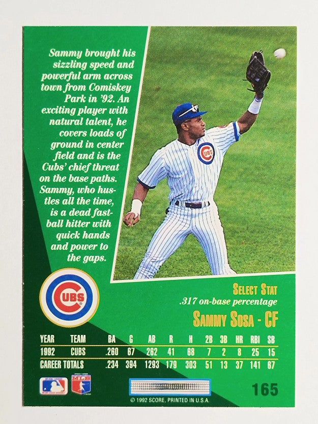 1993 Select #165 Sammy Sosa
