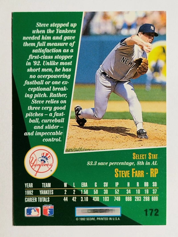 1993 Select #172 Steve Farr