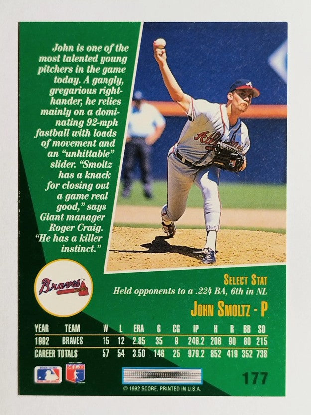 1993 Select #177 John Smoltz