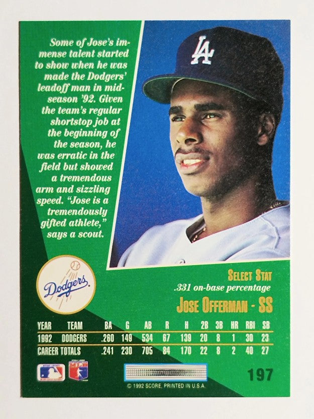 1993 Select #197 Jose Offerman