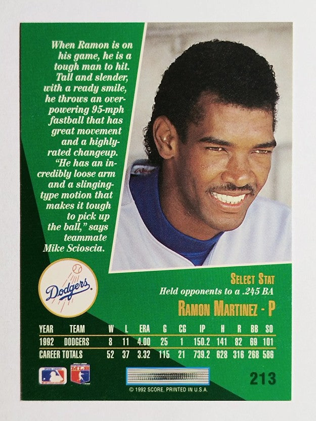1993 Select #213 Ramon Martinez