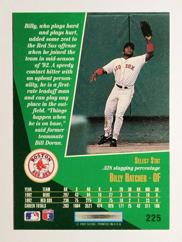 1993 Select #225 Billy Hatcher