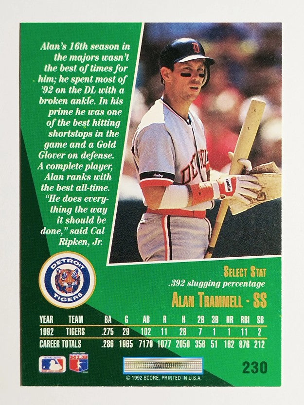 1993 Select #230 Alan Trammell