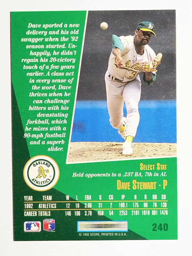 1993 Select #240 Dave Stewart