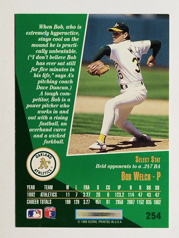 1993 Select #254 Bob Welch