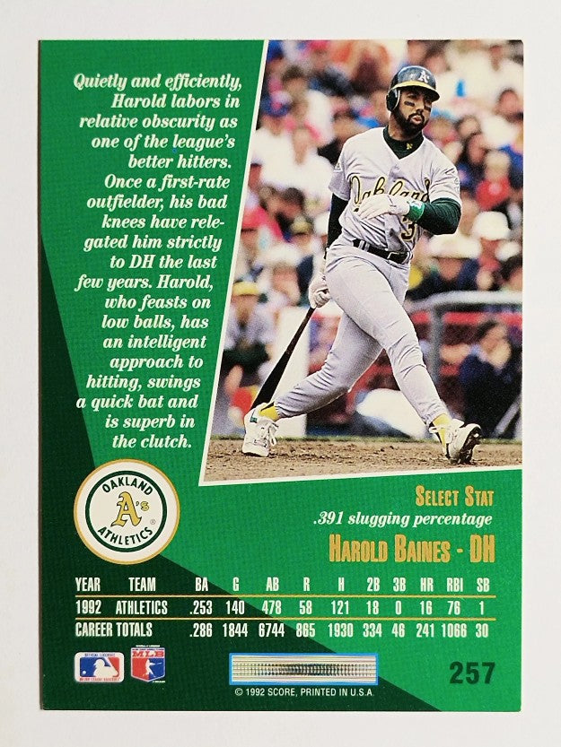 1993 Select #257 Harold Baines