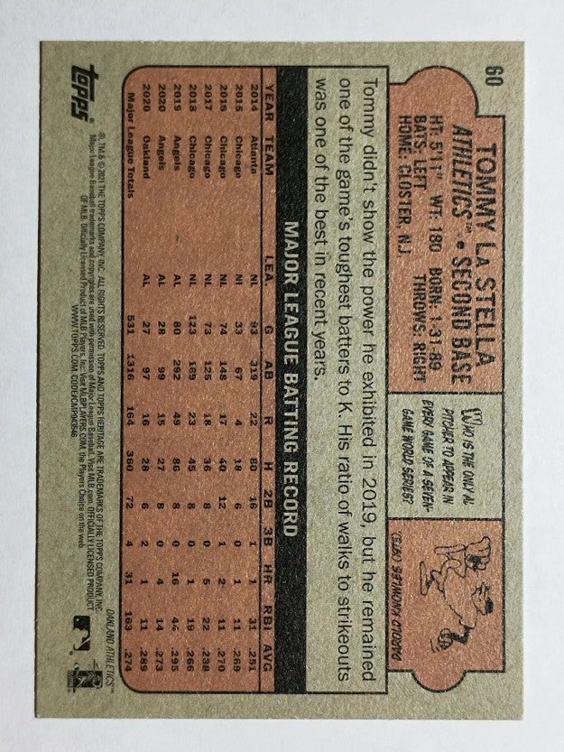 2021 Topps Heritage #60 Tommy La Stella