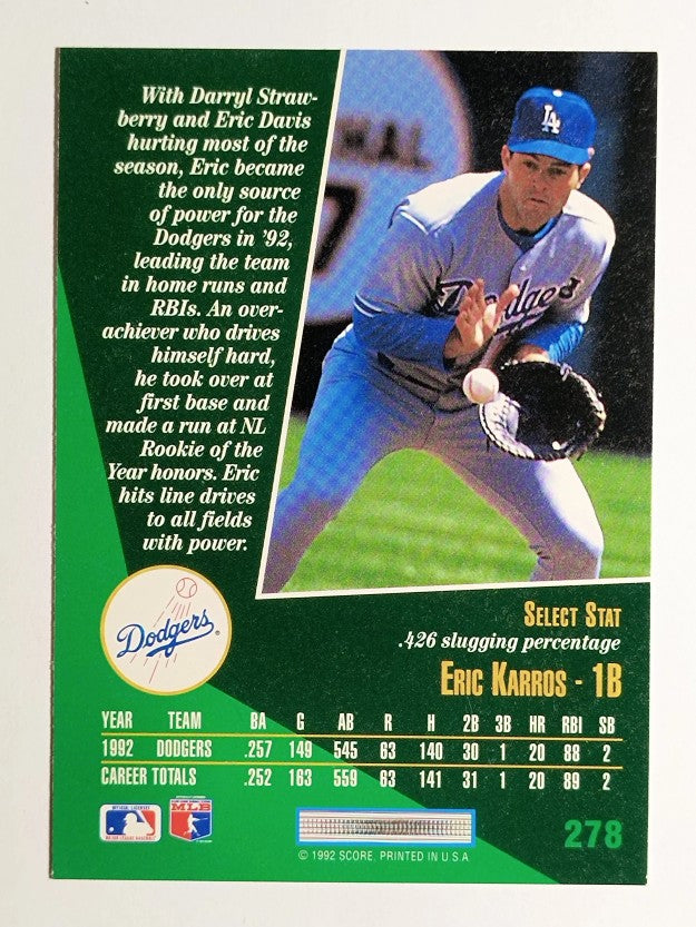 1993 Select #278 Eric Karros