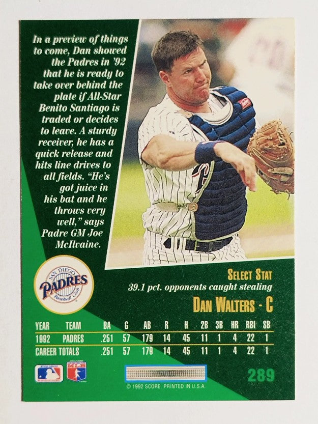 1993 Select #289 Dan Walters