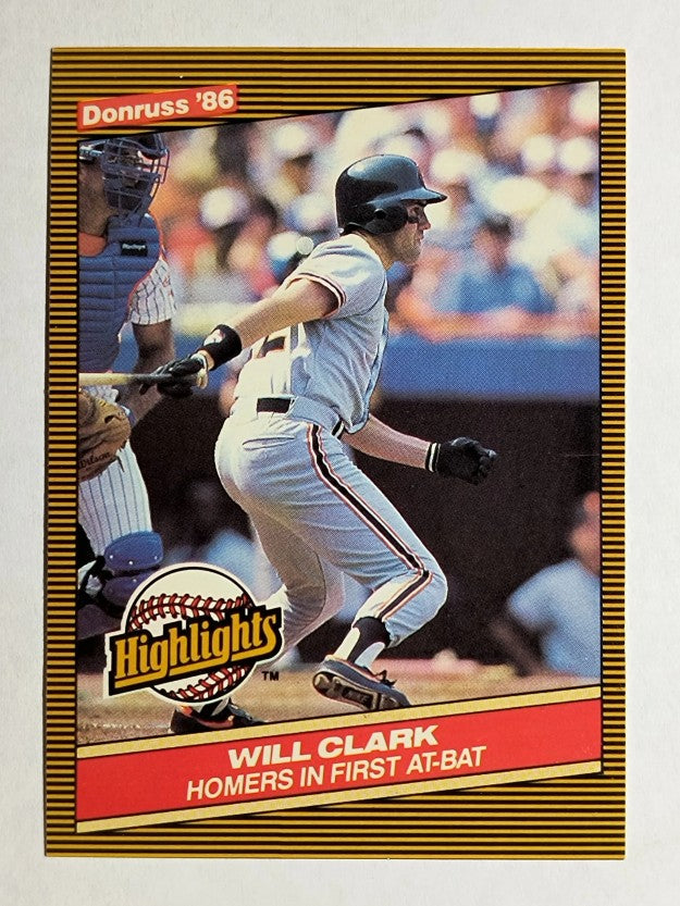 1986 Donruss Highlights #1 Will Clark