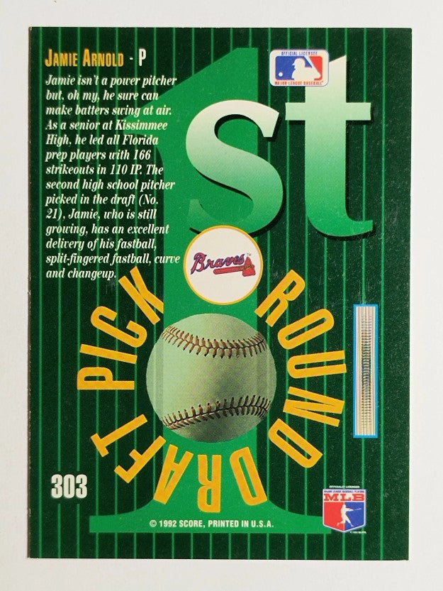1993 Select #303 Jamie Arnold RC