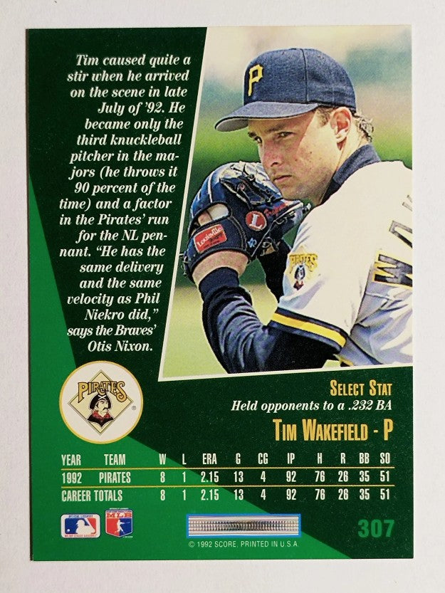 1993 Select #307 Tim Wakefield
