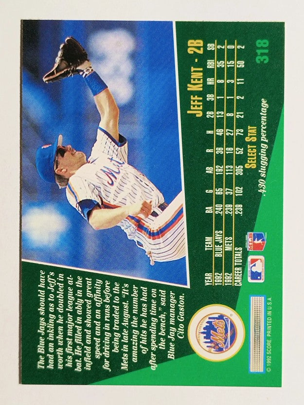 1993 Select #318 Jeff Kent