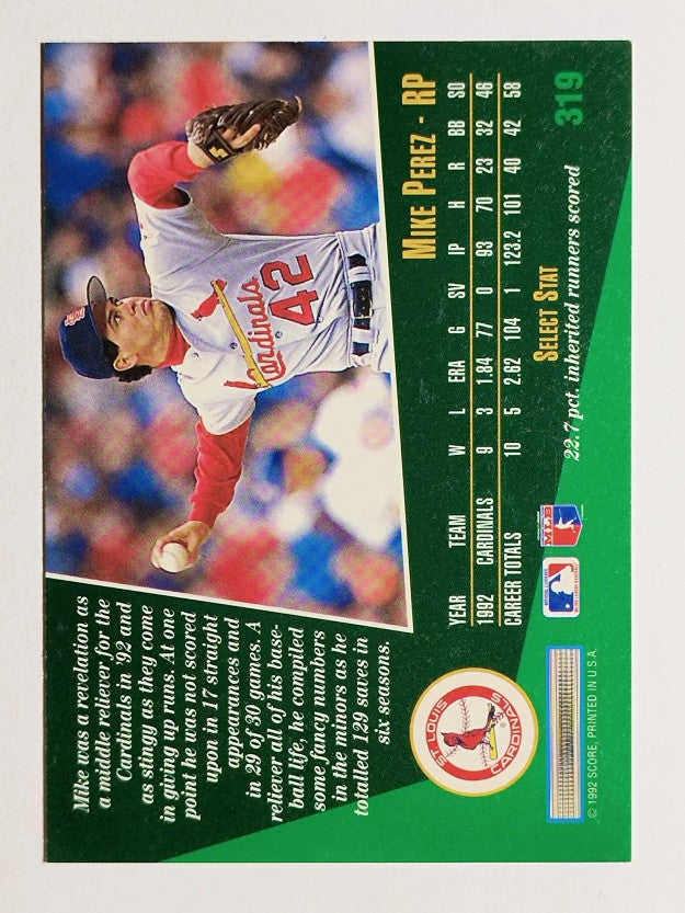 1993 Select #319 Mike Perez