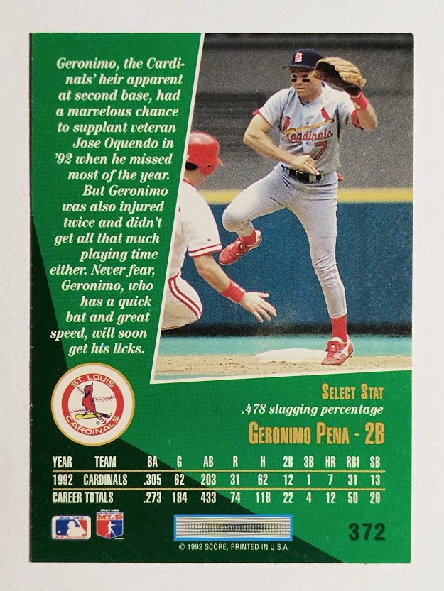 1993 Select #372 Geronimo Pena
