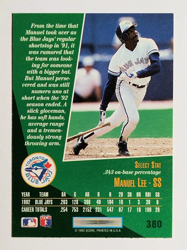 1993 Select #380 Manuel Lee