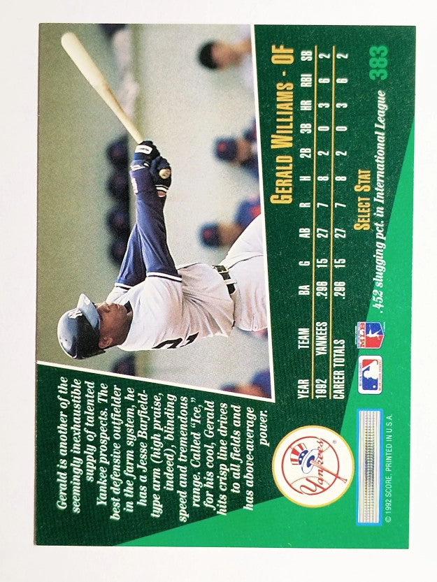 1993 Select #383 Gerald Williams