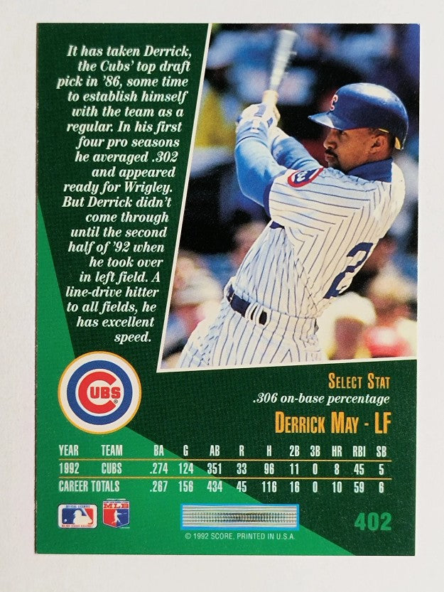1993 Select #402 Derrick May
