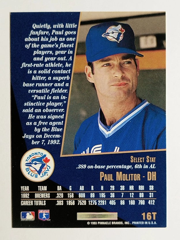 1993 Select Rookie/Traded #16T Paul Molitor