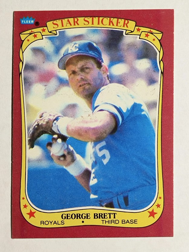 1986 Fleer Star Stickers #11 George Brett