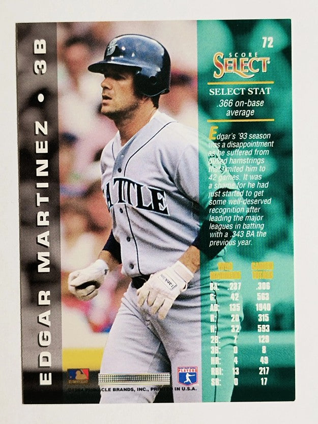 1994 Select #72 Edgar Martinez