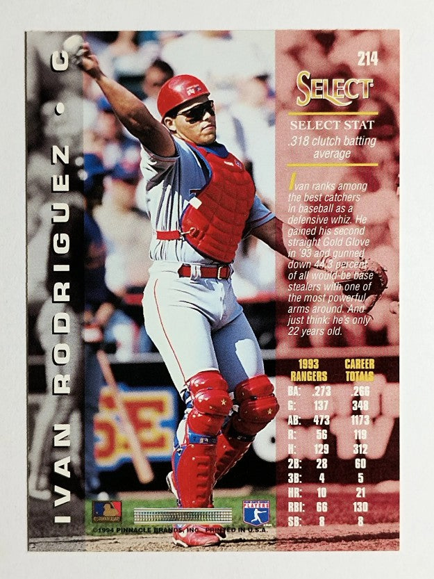 1994 Select #214 Ivan Rodriguez