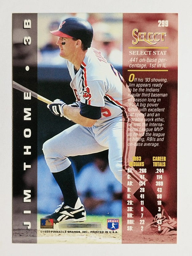 1994 Select #299 Jim Thome