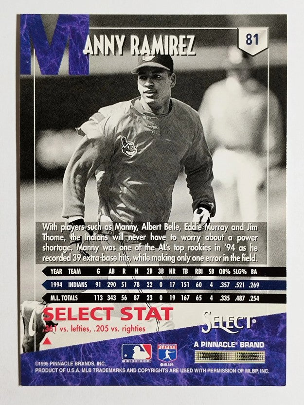 1995 Select #81 Manny Ramirez