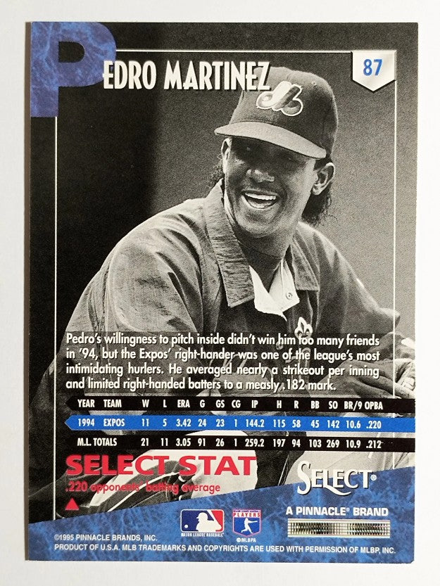 1995 Select #87 Pedro Martinez