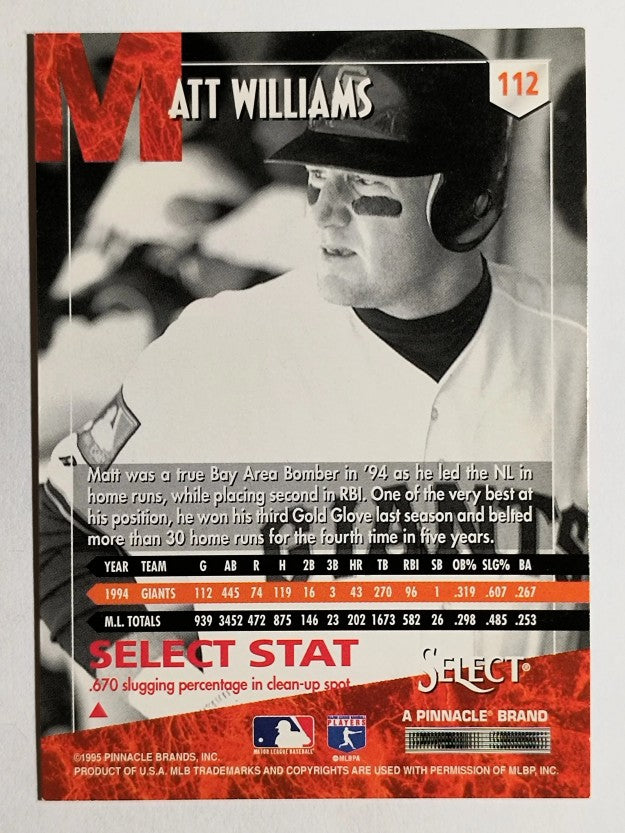 1995 Select #112 Matt Williams